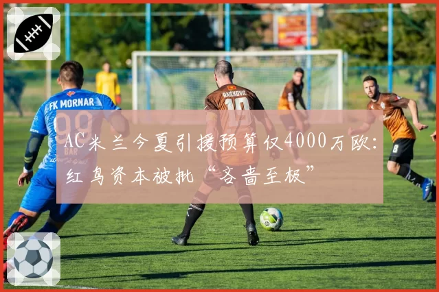 AC米兰今夏引援预算仅4000万欧：红鸟资本被批“吝啬至极”